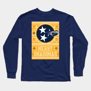 Nashville Predators Merry Smashmas Ugly Christmas Design Long Sleeve T-Shirt